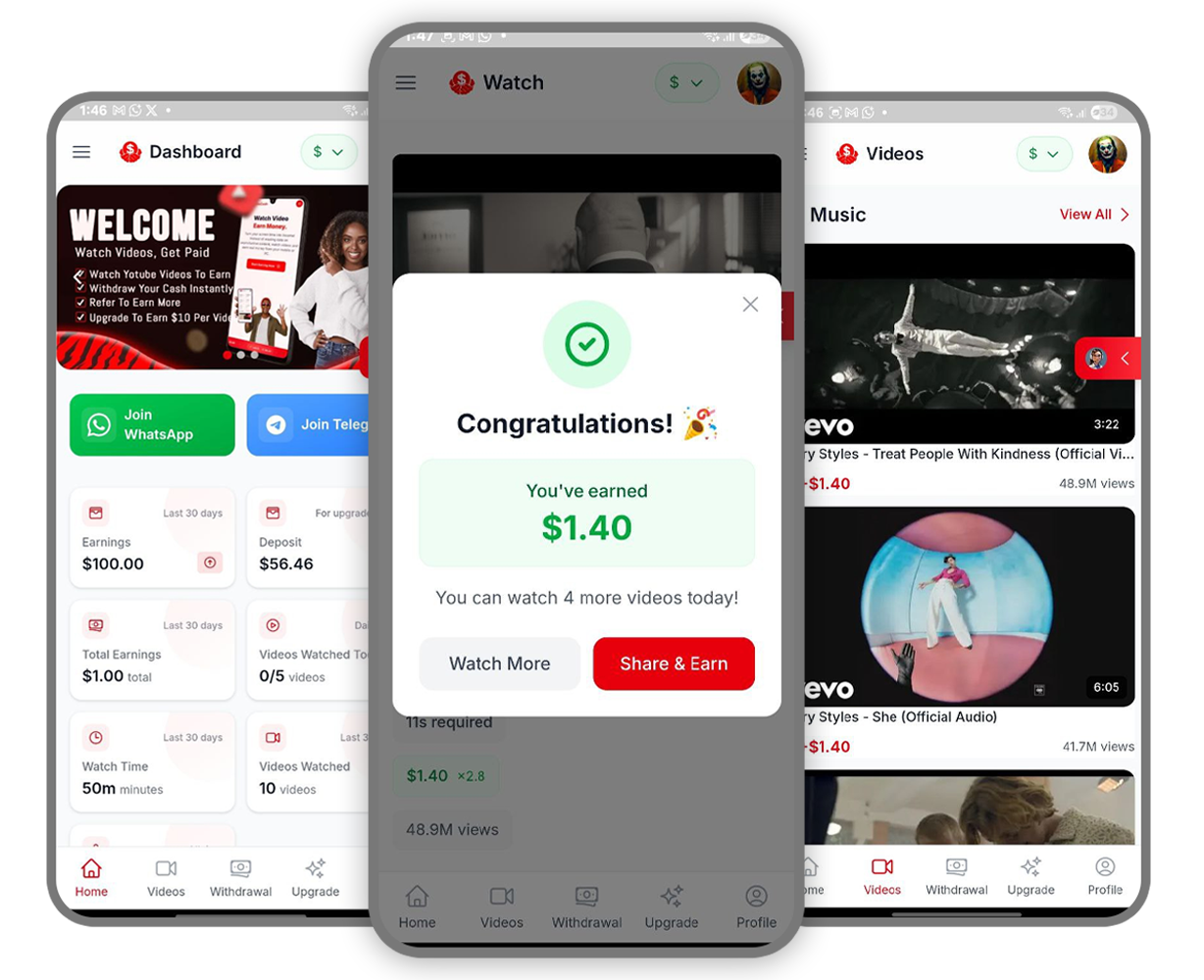 VidioCash Mobile App